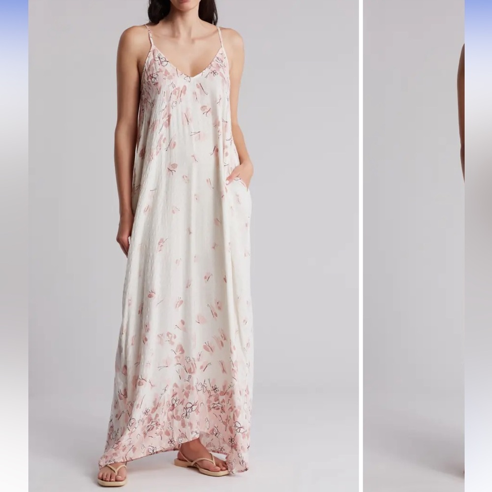 Lovestitch Floral V Neck Slip Maxi Dress